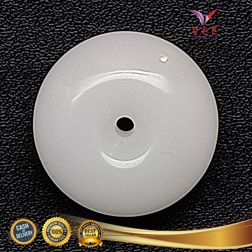 Liontin Batu Giok Asli Cina Putih Donat 25mm- VeE Liontin Pendant Wanita Pria