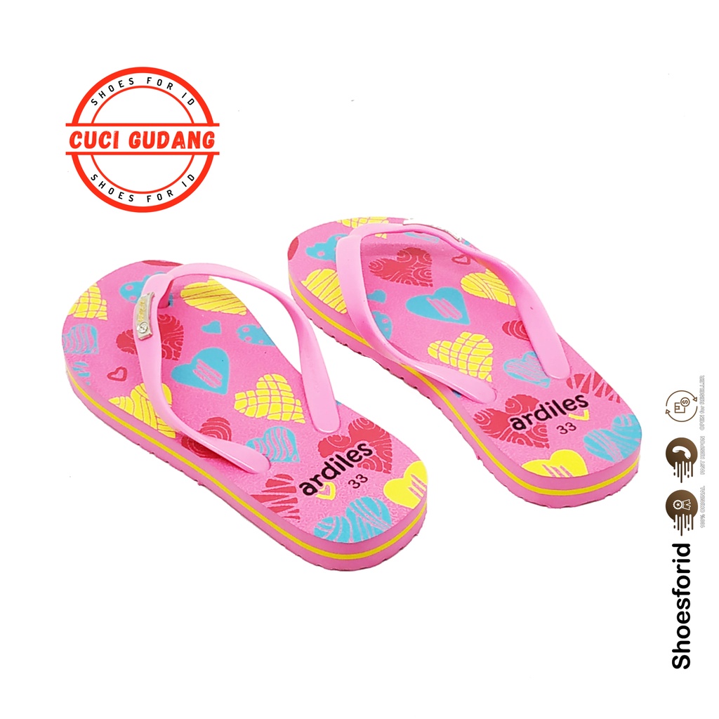 SFK SANDAL ANAK PEREMPUAN ARDILES LETICIA // ARDILES LAMPON // ARDILES PULO-LAMPON MERAH MUDA