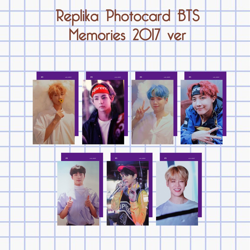 [READY / SET] SET 2017 MEMORIES BTSN FAN MADE UNOFFICIAL PHOTOCARD YANGPASHOP JUNGKOOK V TAEHYUNG JI