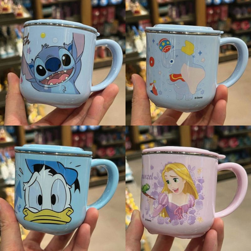 Mug Stainless Original Disney Donald Duck Dumbo Rapunzel Stitch