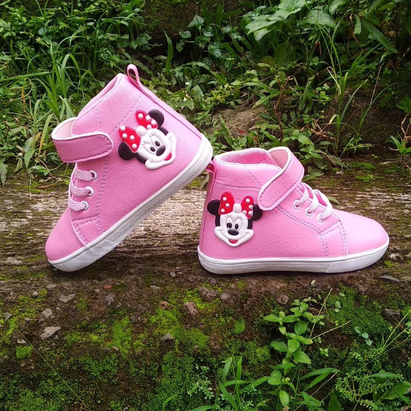 YASMINALSOP11- sepatu sneakers anak perempuan motif Mickey mouse