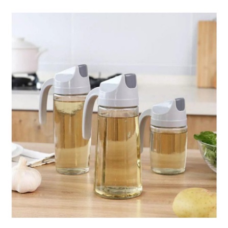 BOTOL MINYAK 630ML BAHAN KACA TUTUP OTOMATIS [SWEET SPACE]