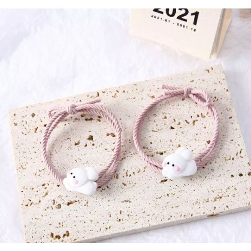 WB275 Gelang Couple Karakter Bear and Rabbit