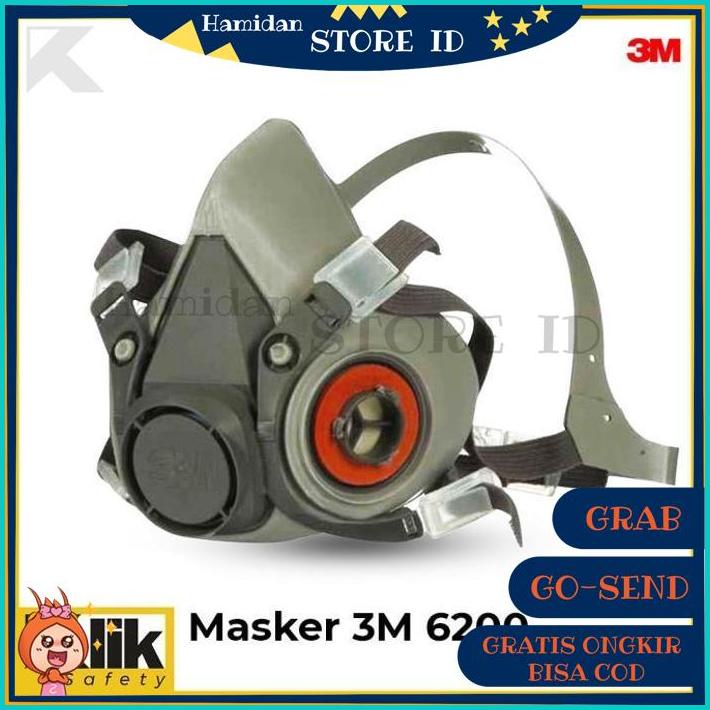 ORIGINAL 3M Half Facepiece Reusable Respirator 6200 (Masker 3M 6200) SALE