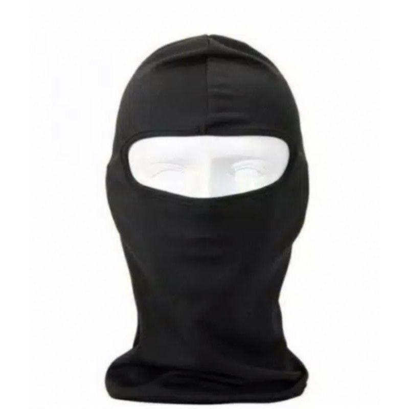 PROMO MASKER NINJA FULL FACE HITAM POLOS/MOTIF TERMURAH