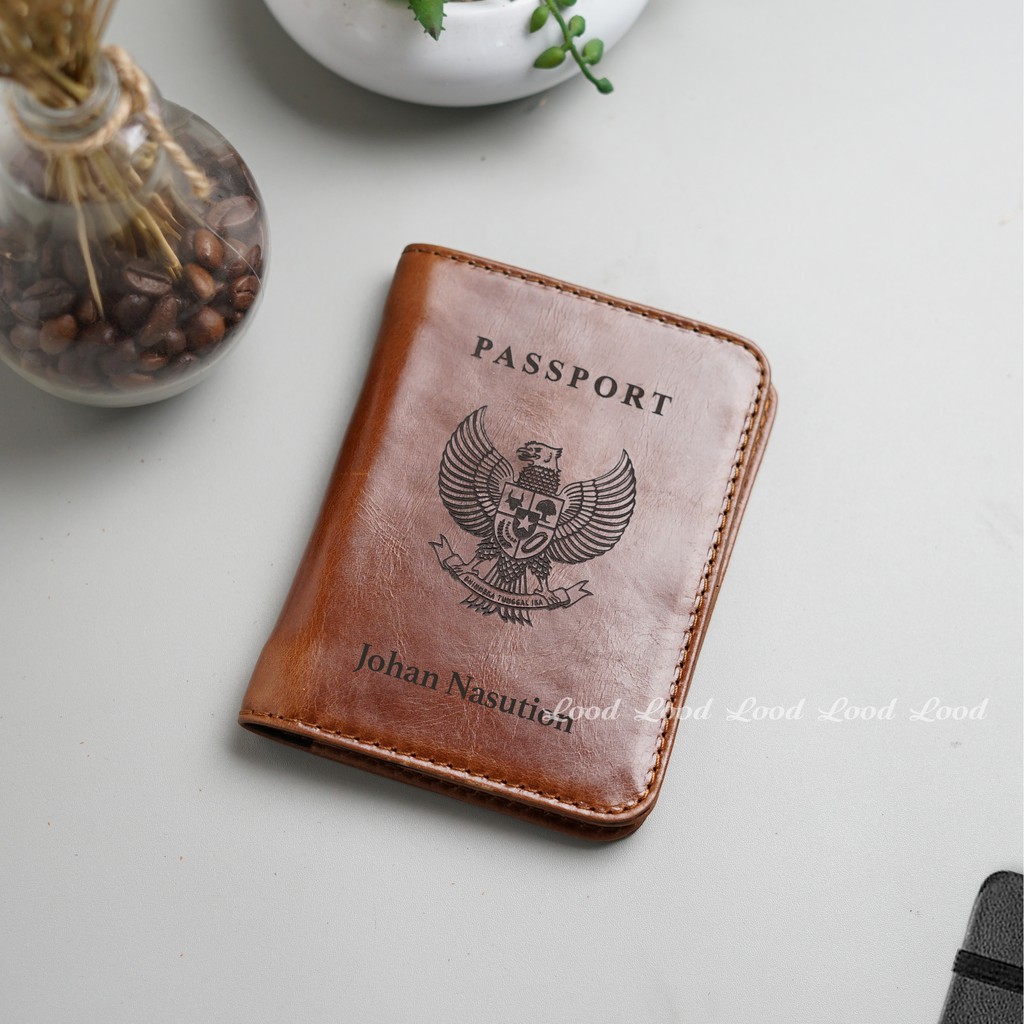 PASSPORT COVER VER.2 - SAMPUL PASSPORT - PASSPORT CASE KULIT  - GRATIS UKIR NAMA