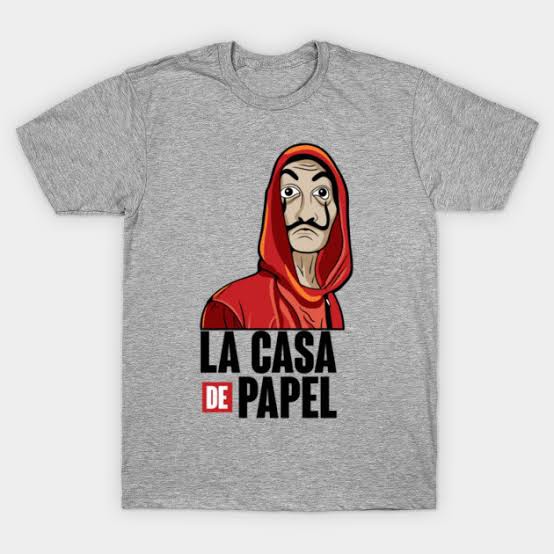 KAOS MONEY HEIST LA CASA DE PAPEL DALI MASK COMBED 30S BAJU TSHIRT