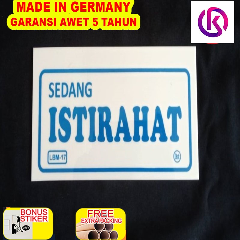 

Grosir Papan Label Akrilik Tulisan Istirahat Gantung Ukuran Medium