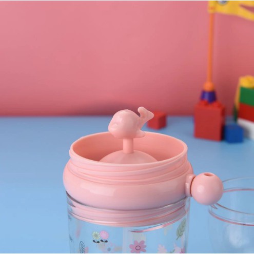 Botol Susu Anak Air Mancur Karakter Ikan Paus Sedotan BPA FREE 250ml (B819) Botol Minum Gantung