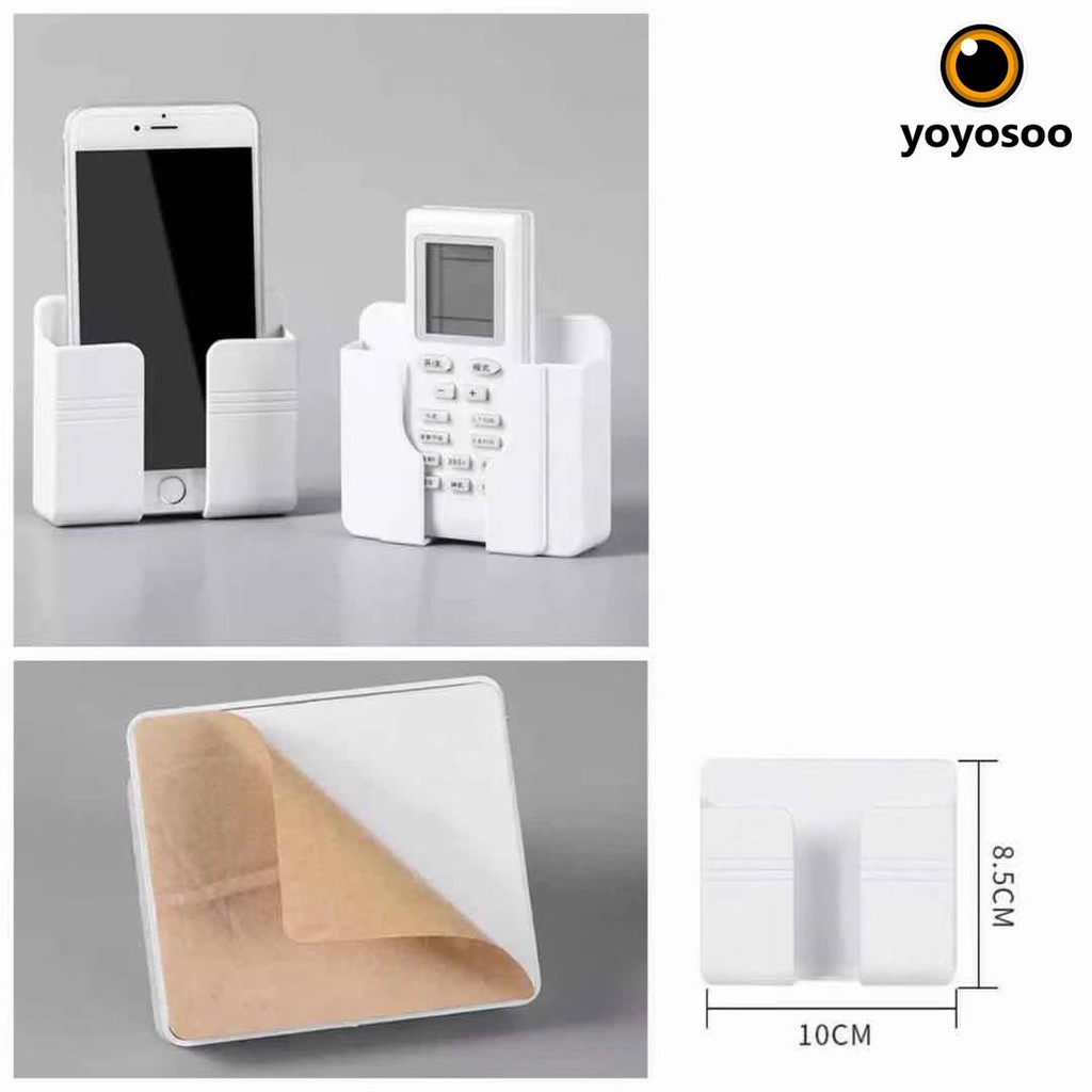 Holder tempat taruh hp remot tv / ac tempel dinding tembok multifungsi-YOYOSOO