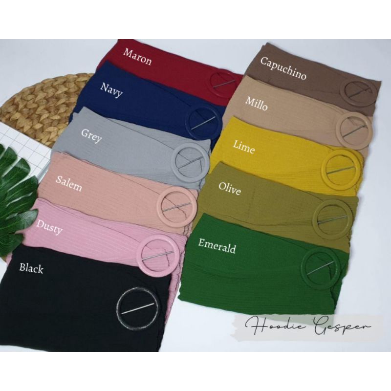 Jilbab Bergo Hoodie Plisket Gesper Man Ori Ajezas Free Gesper-1