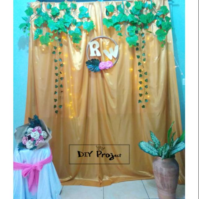 Paket backdrop Dekorasi lamaran dan nikahan satu paket murah || backdrop murah lengkap sepaket