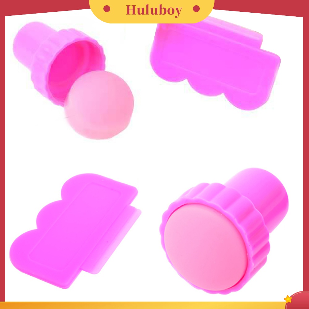 Huluboy Huluboy♡ Set Alat Stamp / Cap / Scraper Untuk Dekorasi Manicure DIY