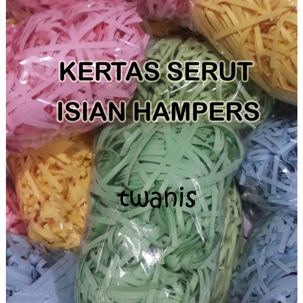 

SHREDDED PAPER KERTAS SERUT KERTAS CACAH ISIAN HAMPERS WARNA WARNI ISI 50 GRAM BISA PILIH WARNA KHUSUS JOGJA