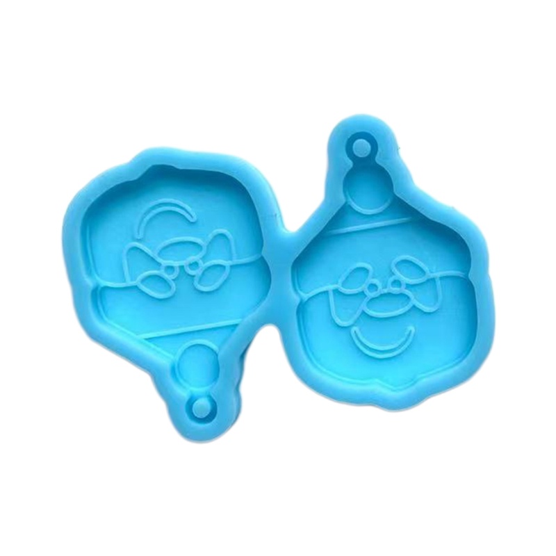 Cetakan Resin Epoksi Bahan Silikon Desain Pohon Natal Snowman Untuk Membuat Anting
