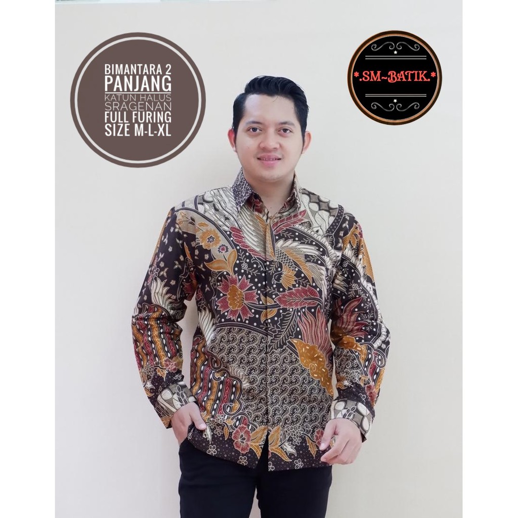 BIMANTARA 2 SM BATIKSOLOAMANAH KEMEJA BAJU BATIK PRIA SOLO LENGAN PANJANG PENDEK LAPIS FURING ATASAN BATIK PREMIUM MODERN KATUN HALUS TUNIK PEKSI KUNING GALING PEKSI IRENGAN PEKSI MERAH KAWUNG MERAH BYANTARA WAHYU TUMURUN PANJI LESMONO GUNUNGAN EMAS ELANG