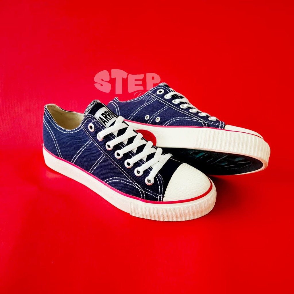 Jual Sepatu Warrior Classic Lc Navy Warrior Low Biru Dongker Sol