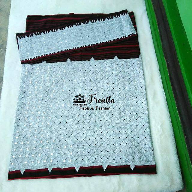 [BISA COD] Tapis Jungsarat Kain Tenun Silver/Perak