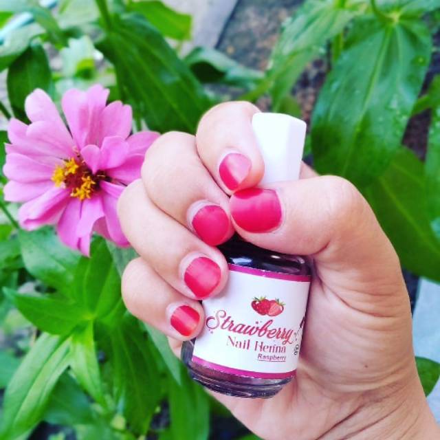 Kutek Strowberry Halal / kutek strowberry Nail Henna bisa untuk sholat