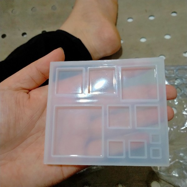 Inf Inf ✿ Cetakan Perhiasan Diy Bentuk Persegi Bahan Silikon Resin Untuk Membuat Perhiasan Uv Resin
