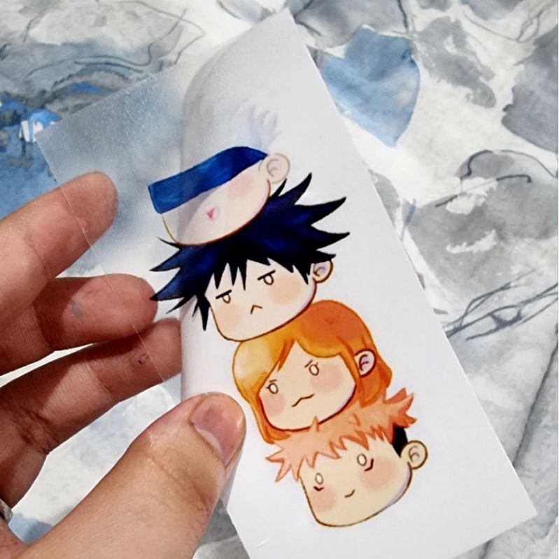 

junutsu kaisen stiker transparan Waterproof Anti Air jjk sticker cute anime