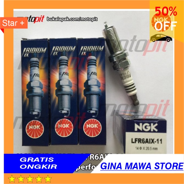NGK Iridium LFR6AIX-11 Busi Mobil Innova Alphard Vellfire Sienta Camry