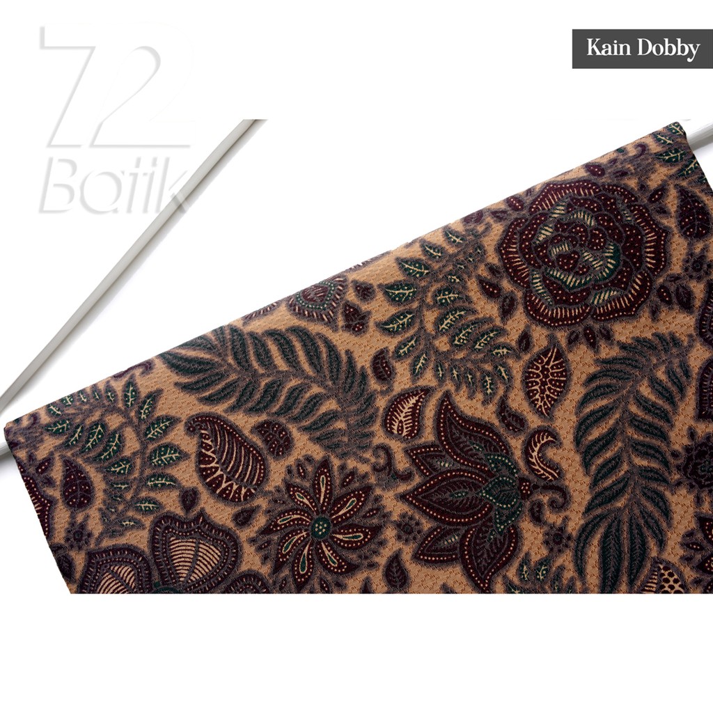 KAIN BATIK PREMIUM Dobby Motif Kembang Warna Cream Crem Krem Kream Dolbi Dobi Doby 725086 Cap 72 Jarik Jarit Samping Kebat Panjang Batik Dobby Modern Premium Bahan Seragam Batik Pernikahan Kantor Keluarga Murah Kamen Jadi Batik Bali Lembaran