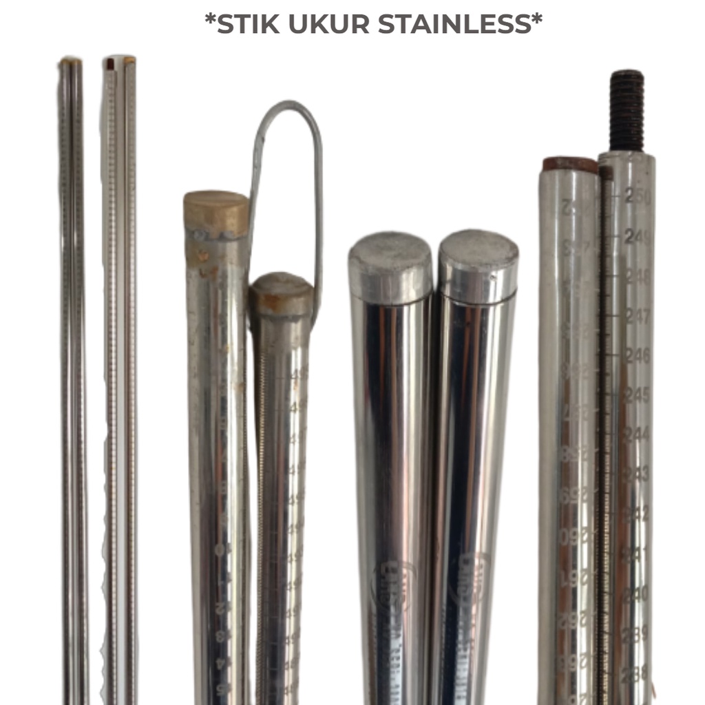 Stik Sounding Stainless Tongkat Ukur 5 Meter Tangki Bahan Bakar Spbu