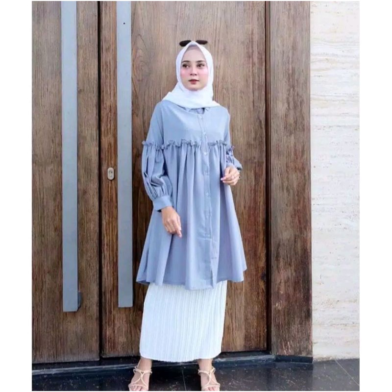 RUFFLE TUNIK/tunik wanita/terbaru/termurah dan terlaris