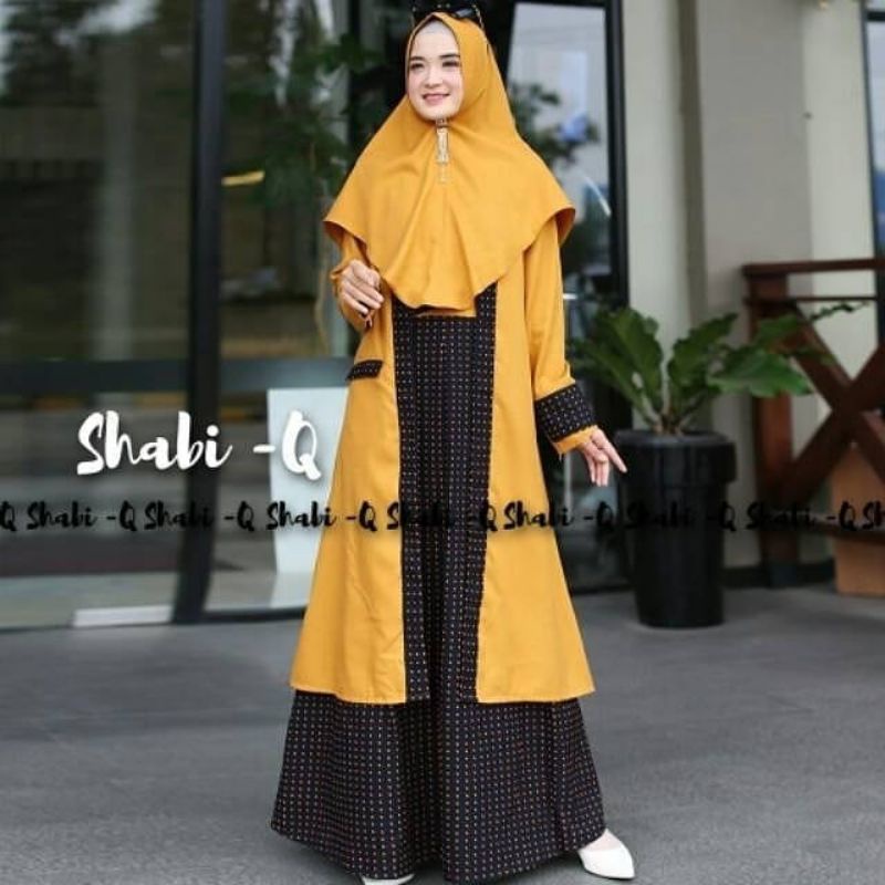 ATRASINA GAMIS SET KHIMAR BY SHABI-Q