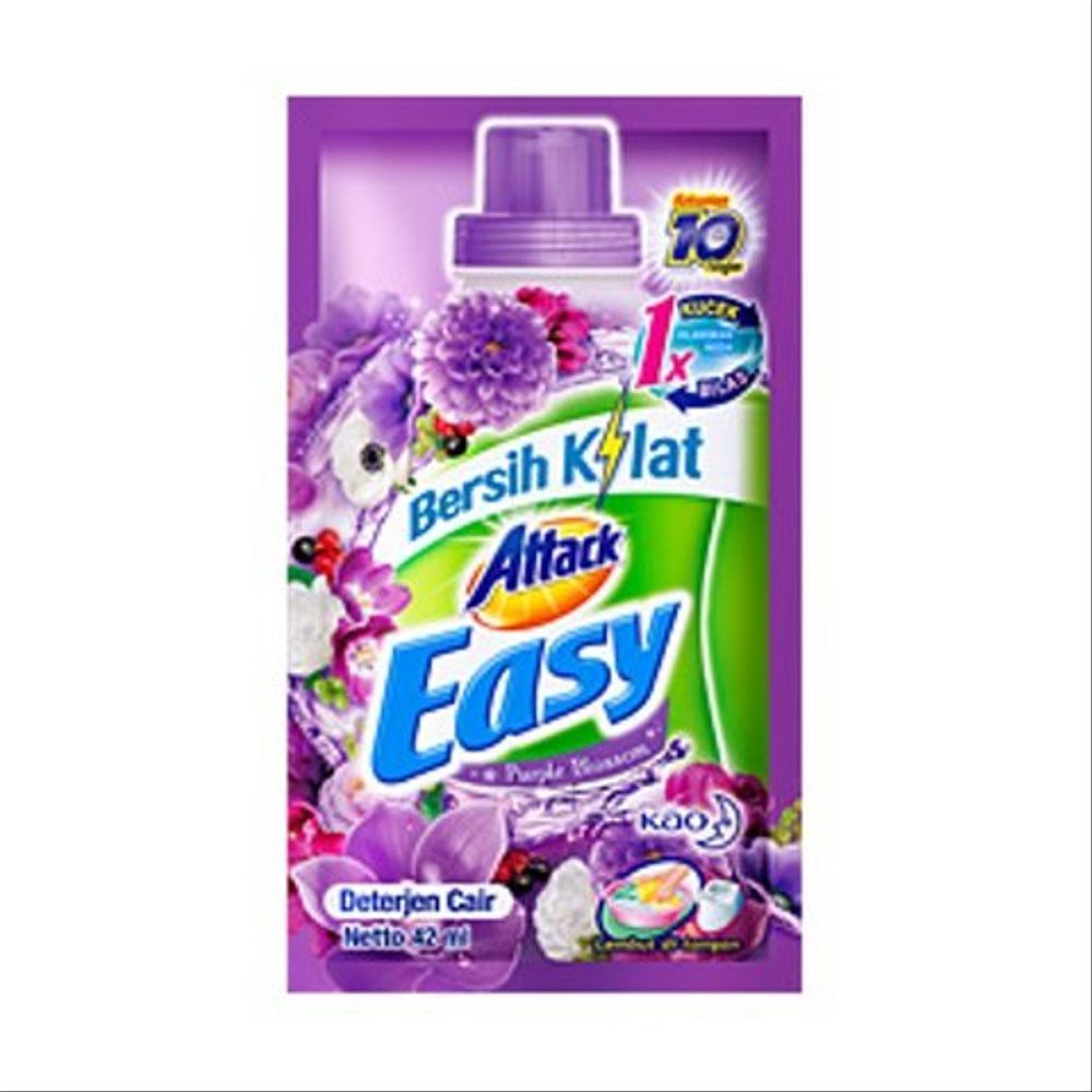 Jual Paket 12 Sachet Attack Easy Cair Purple Blossom 40ml Berkualitas