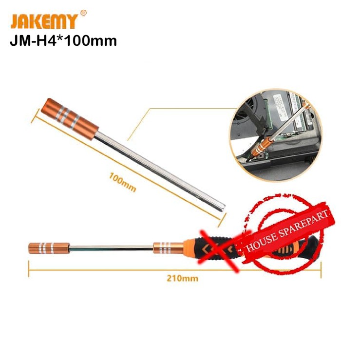 Jakemy JM-H4x100mm Orange Extension Obeng Bar Original