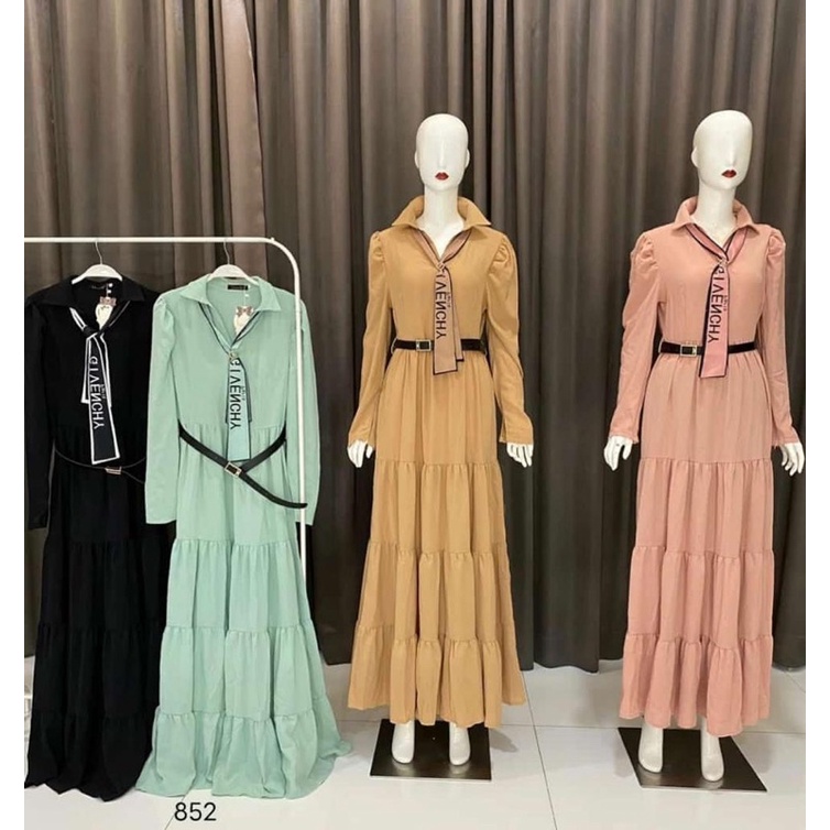 Dress vivorie import premium free belt