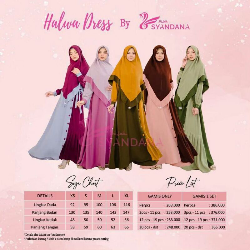 Hijab Syandana Halwa dress gamis wanita