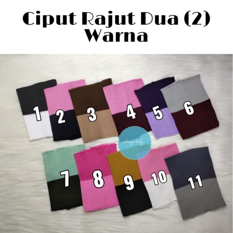 bandana ciput rajut two tone 2 warna murah (ciput keysa)