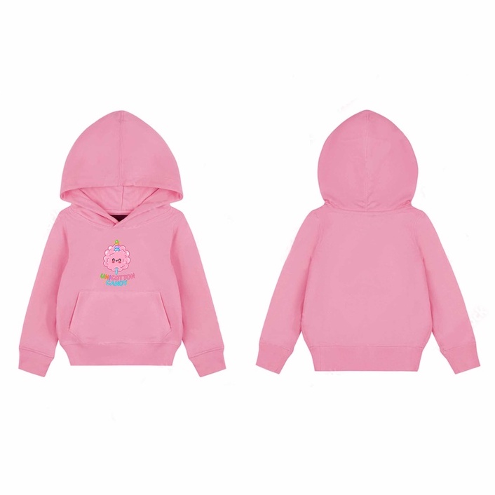 Sweater Unicorn Cutton Candy Sweater Hoodie Pakaian Fleece Anak