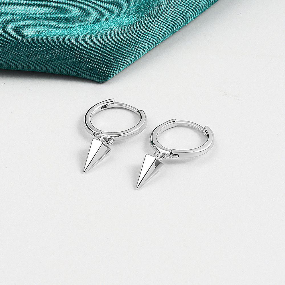 Agustinina Anting Hoop Punk Sederhana Kerucut Stud Earrings Pria Korea Fashion Perhiasan