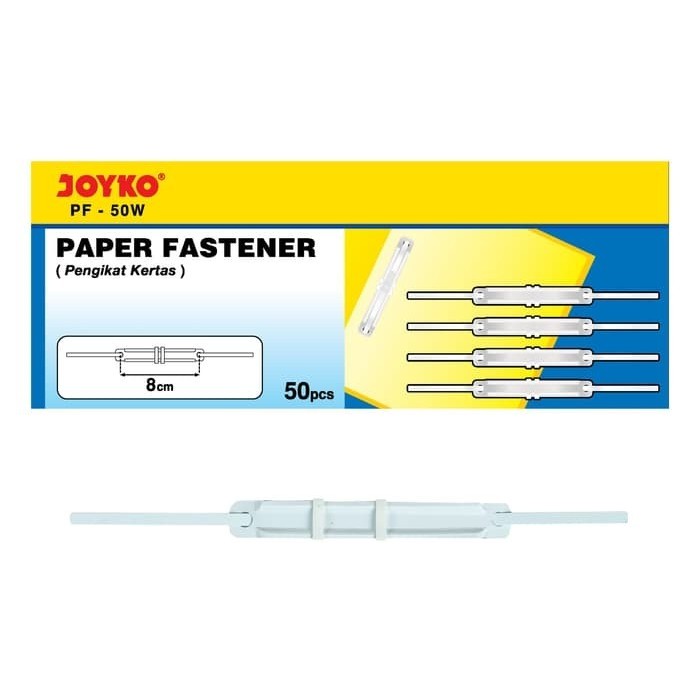 

Paper Fastener Pengikat Kertas Joyko PF-50W White 1 Box 50 PCS