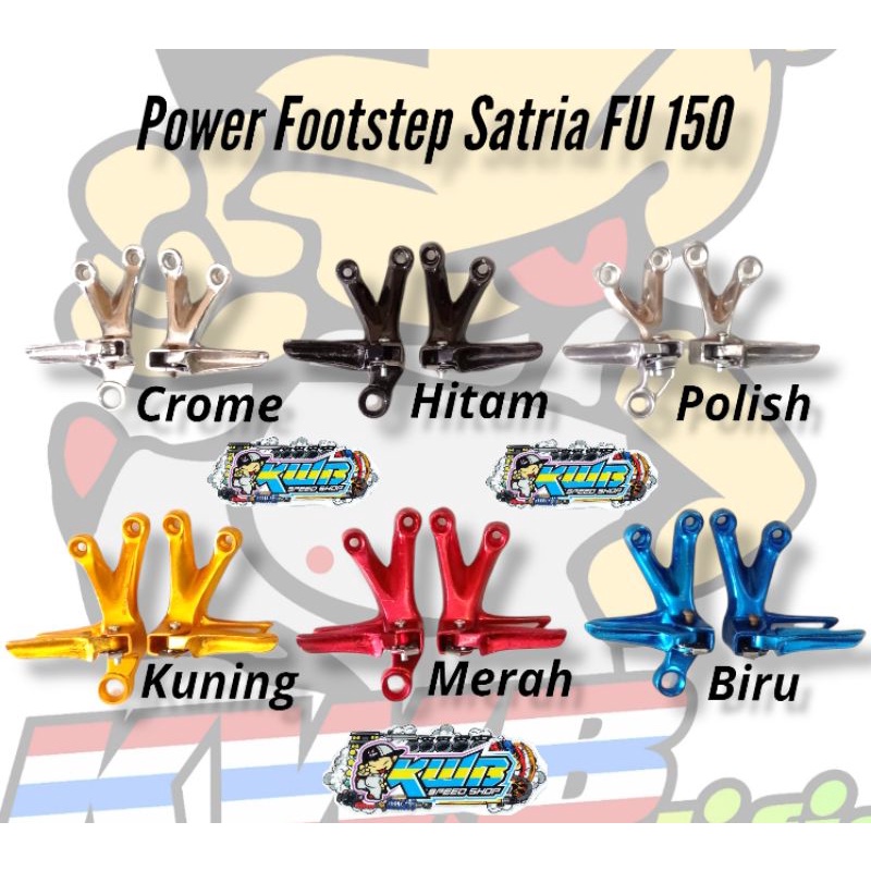 Power footstep satria fu 150 POWER FOOTSTEP BOSTEP PIJAKAN KAKI BELAKANG SUZUKI SATRIA FU 150 almunium 1 SET sepasang