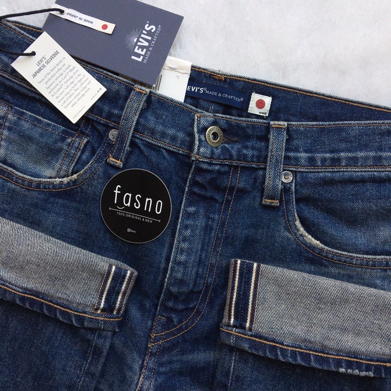 ORIGINAL MADE IN JAPAN LEVIS 512 MADE &amp; CRAFTED Big E “Selvedge White line”. Blue Wash