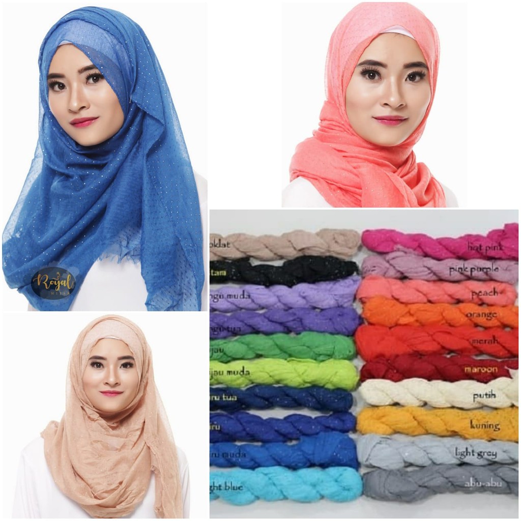 Jilbab Pashmina TERMURAH Pashmina Motif &amp; Polos Grosir Hijab