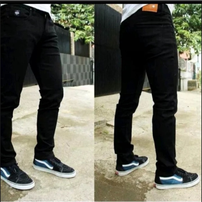 CELANA PANJANG PRIA / JEANS PRIA / CELANA SLIMFIT / SKINNY / PENSIL HITAM