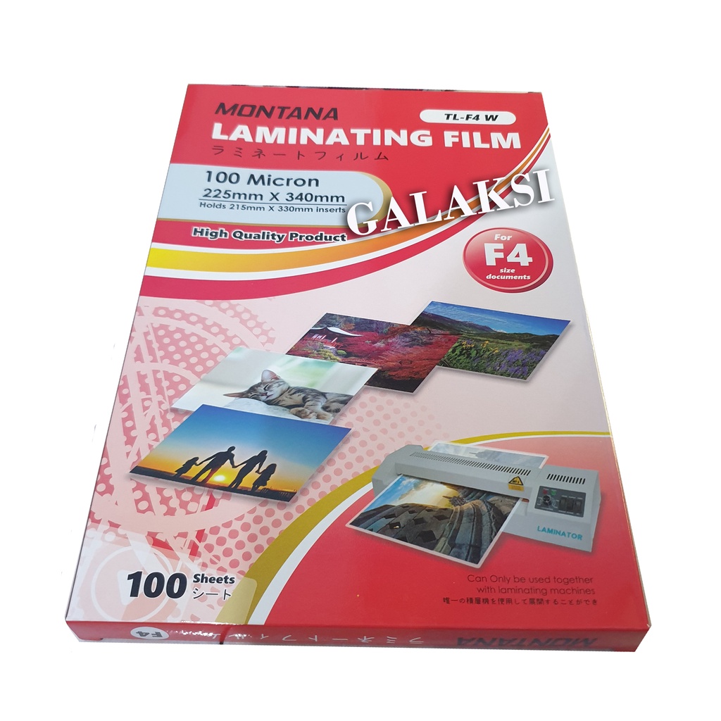 

LAMINATING FILM PLASTIK LAMINATING F4 100 MIC MONTANA