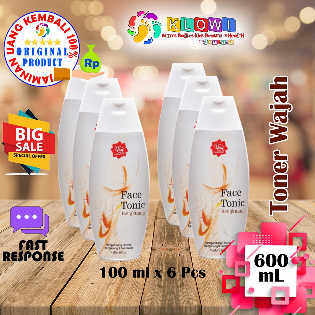 ( ISI 6 ) Viva Face Tonic Bengkuang 100 Ml/ Pembersih Wajah / Toner Wajah