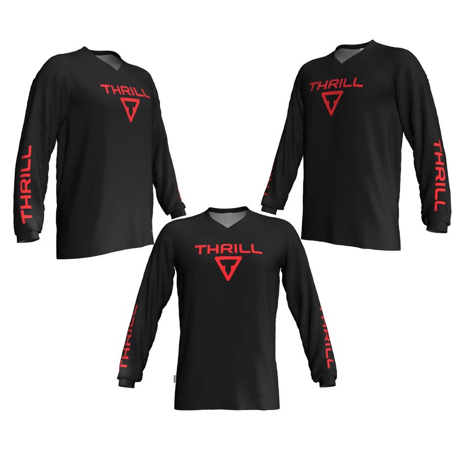 Jersey Sepeda Gowes Roadbike MTB Thrill Lengan Panjang