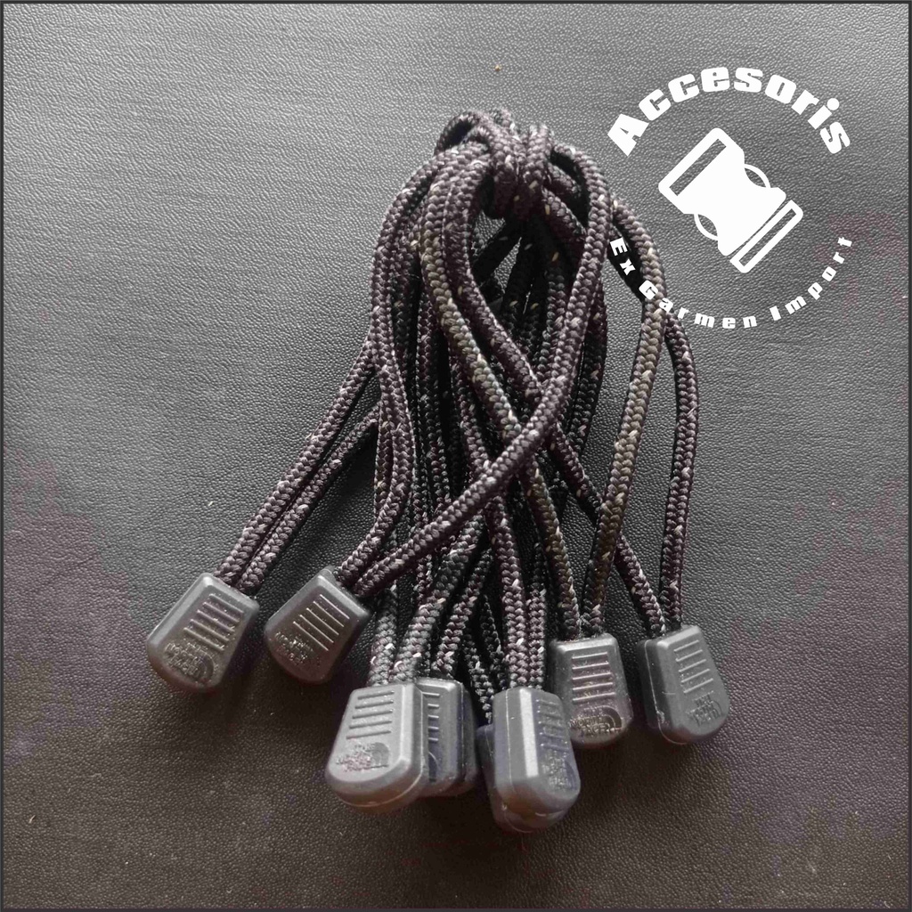 Puller tarikan resleting import warna hitam tnf reflektif
