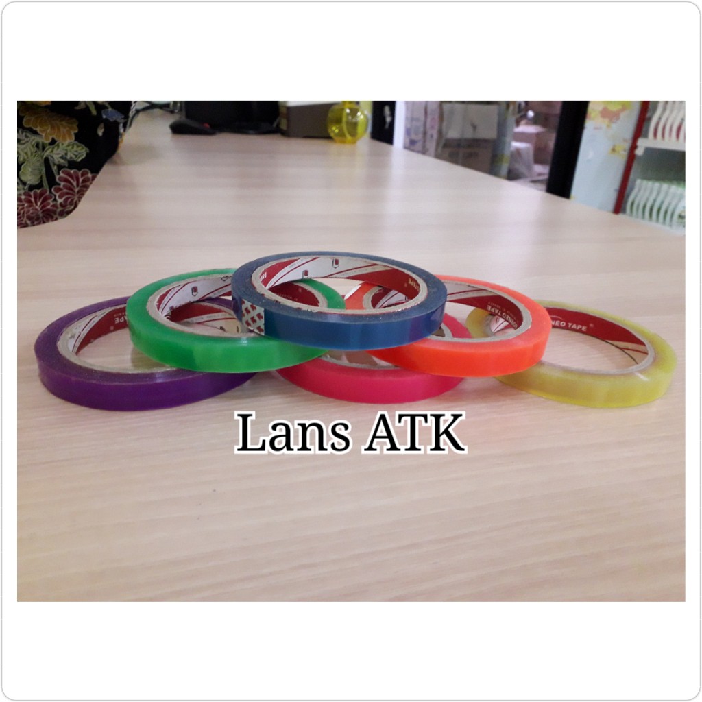 

Isolasi Solatip Borneo Colored Warna 12mm & 24mm / Cello tape / Solasi