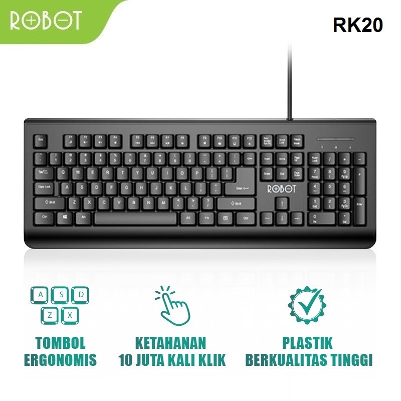 Robot Office Keyboard USB RK20 Wired