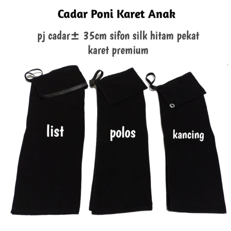 cadar poni karet anak praktis