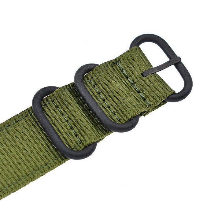 Tali Jam Apple Watch Premium Woven Nylon Buckle Strap Series 1 2 3 4 5 38mm 40mm  - Green Army